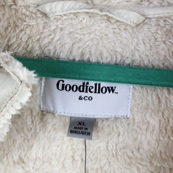 NWT Target Goodfellow & Co. Men's Soft Fleece Full Zip Jacket Cream XL - Picture 9 of 11